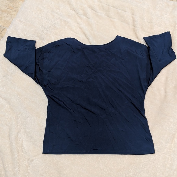 Women's Pendleton Navy Blue Blouse, Beaded M - Picture 7 of 8